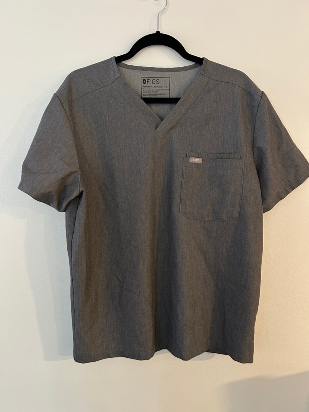 Figs Leon Scrub Top Graphite Gray Size Large